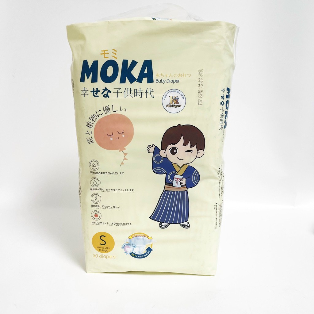 Bỉm, Tã quần Moka Nhật M/L/Xl/Xxl/3xl 50 miếng Bỉm nhật MC