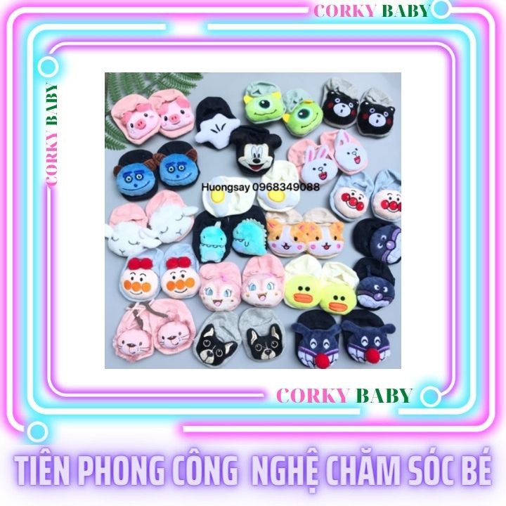 [Mẫu tất siêu Hot 2020] Được chọn màu-Tất Baby gắn thú nhồi bông chống trơn trượt cho bé 0-2 tuổi