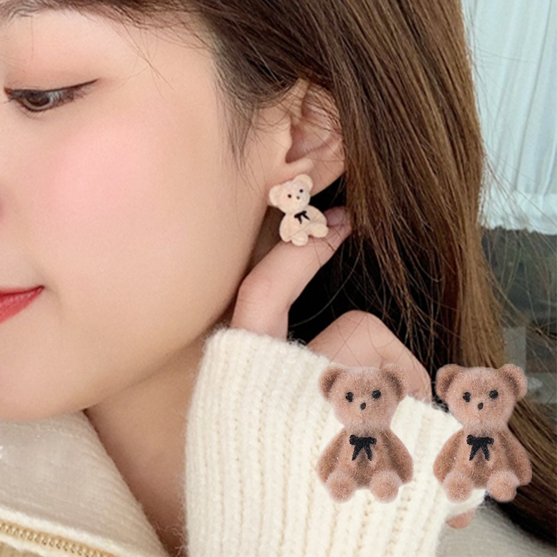 Bông Tai Hình Gấu Dễ Thương Phong Cách Hàn Quốc Cho Nữ