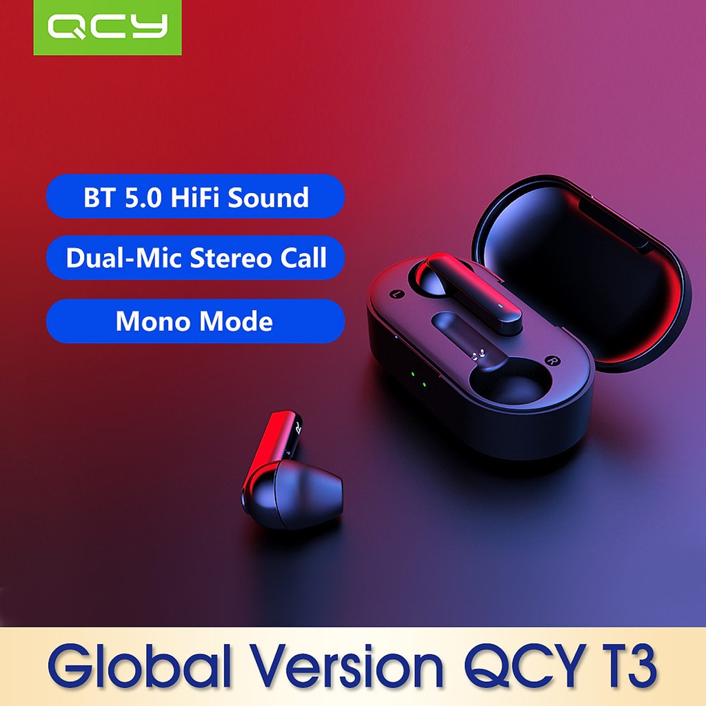 Tai Nghe Bluetooth Không Dây QCY T3/Bluetooth Truewireless QCY T3 Chính Hãng