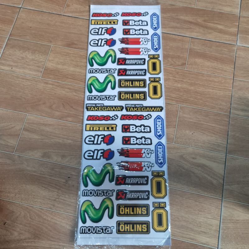 (Nhiều mẫu)Tem trang trí, sticker, decal xe máy Ohlins, takegawa, hrc.....