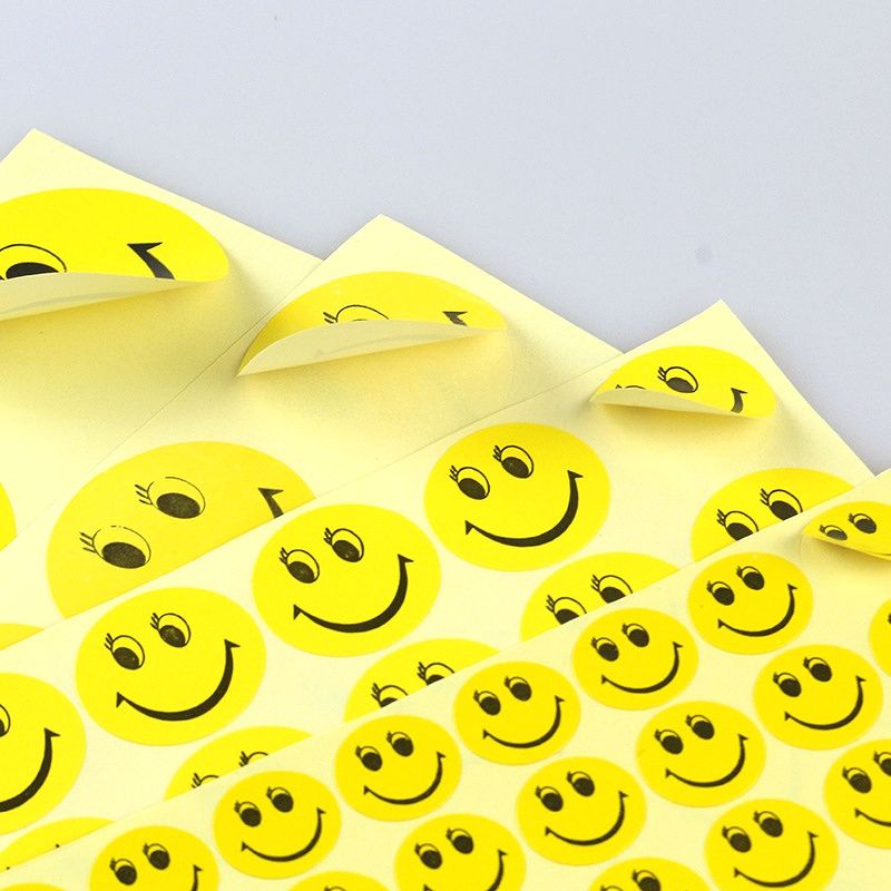 Sticker/nhãn dán mặt cười trang trí sổ tay,hộp quà tặng