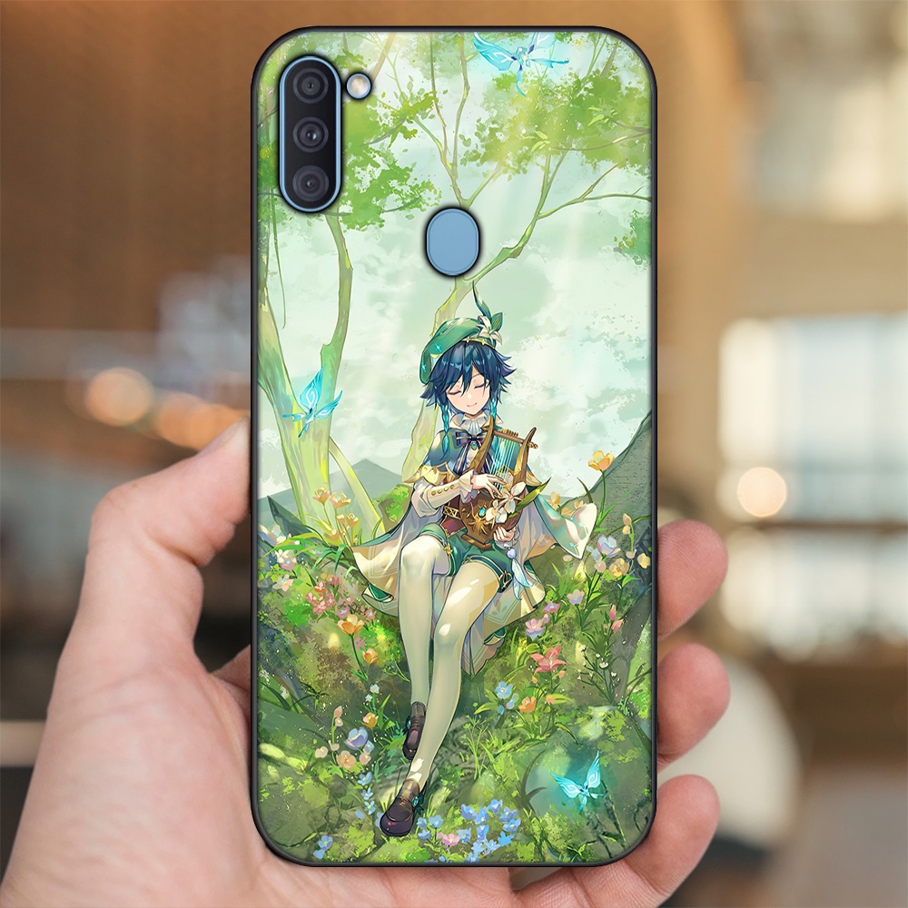 Ốp lưng Samsung A11, M11 viền đen in hình Venti Genshin Impact