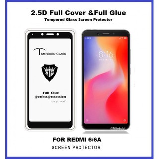Kính cường lực full màn Xiaomi Redmi 6 / Redmi 6A Đen