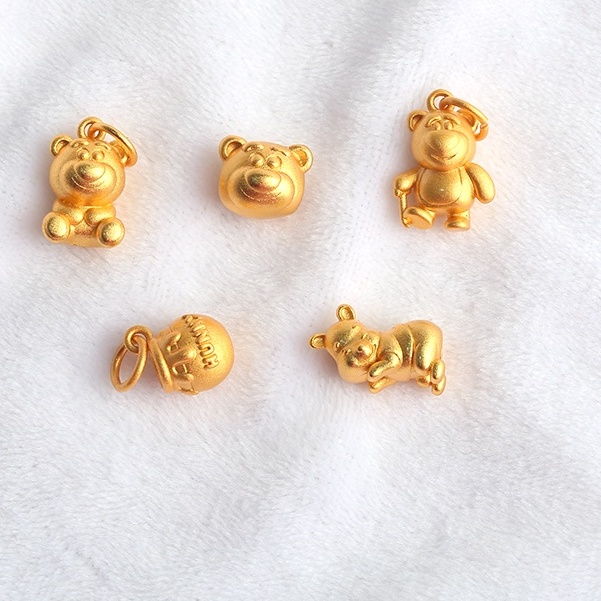 [Hàng Có Sẵn Giao Hàng Ngay Lập Tức] Dây Vòng Tay Dây Bện Mặt Hình Winnie the Pooh Mật Ong Xuyên Thấu Không Gây Dị Ứng Thủ Công Chống Oxy Hóa Màu Vàng Cát Vàng Cao Không Dị Ứng