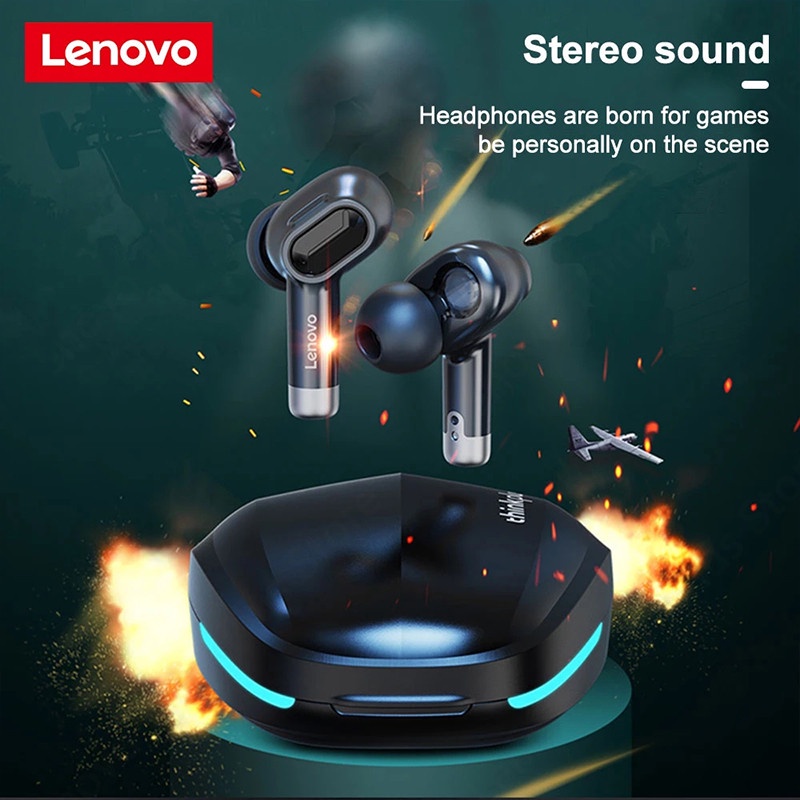 Tai nghe gaming không dây Lenovo GM2 TWS stereo giảm ồn thông minh âm thanh dễ chịu điều khiển cảm ứng mic Bluetooth 5.1