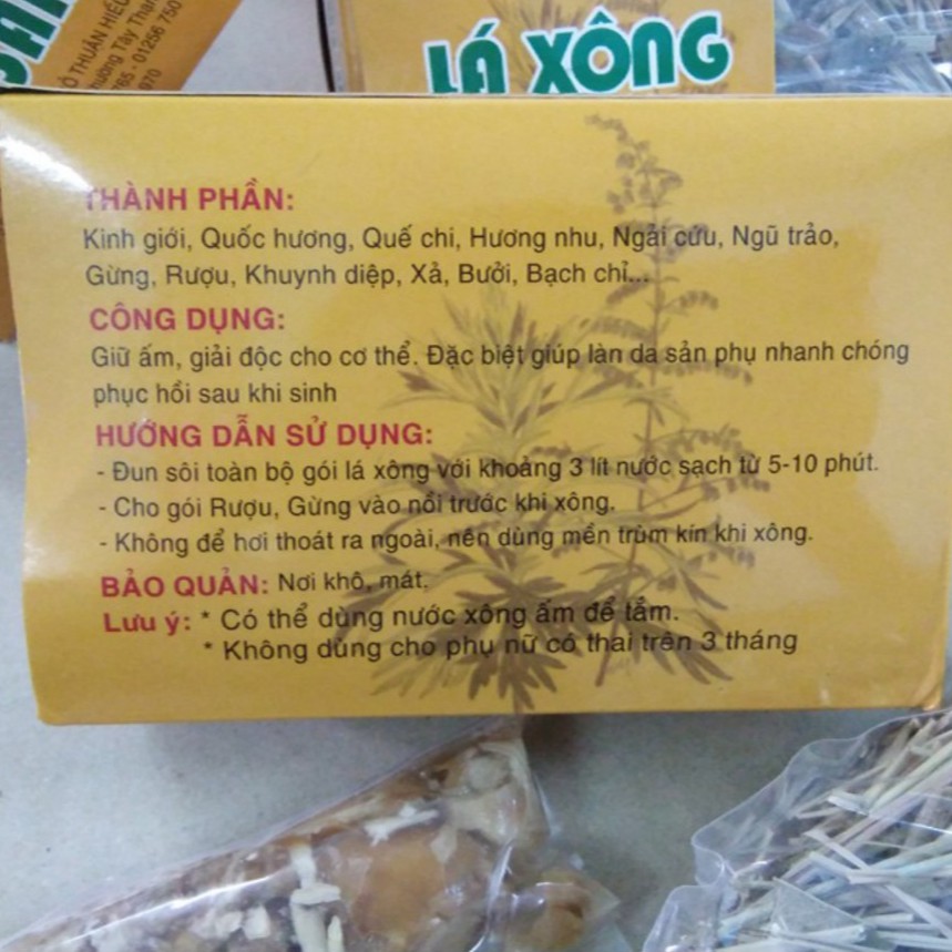 Lá xông sản phụ sau sinh Thuận Hiếu handmade