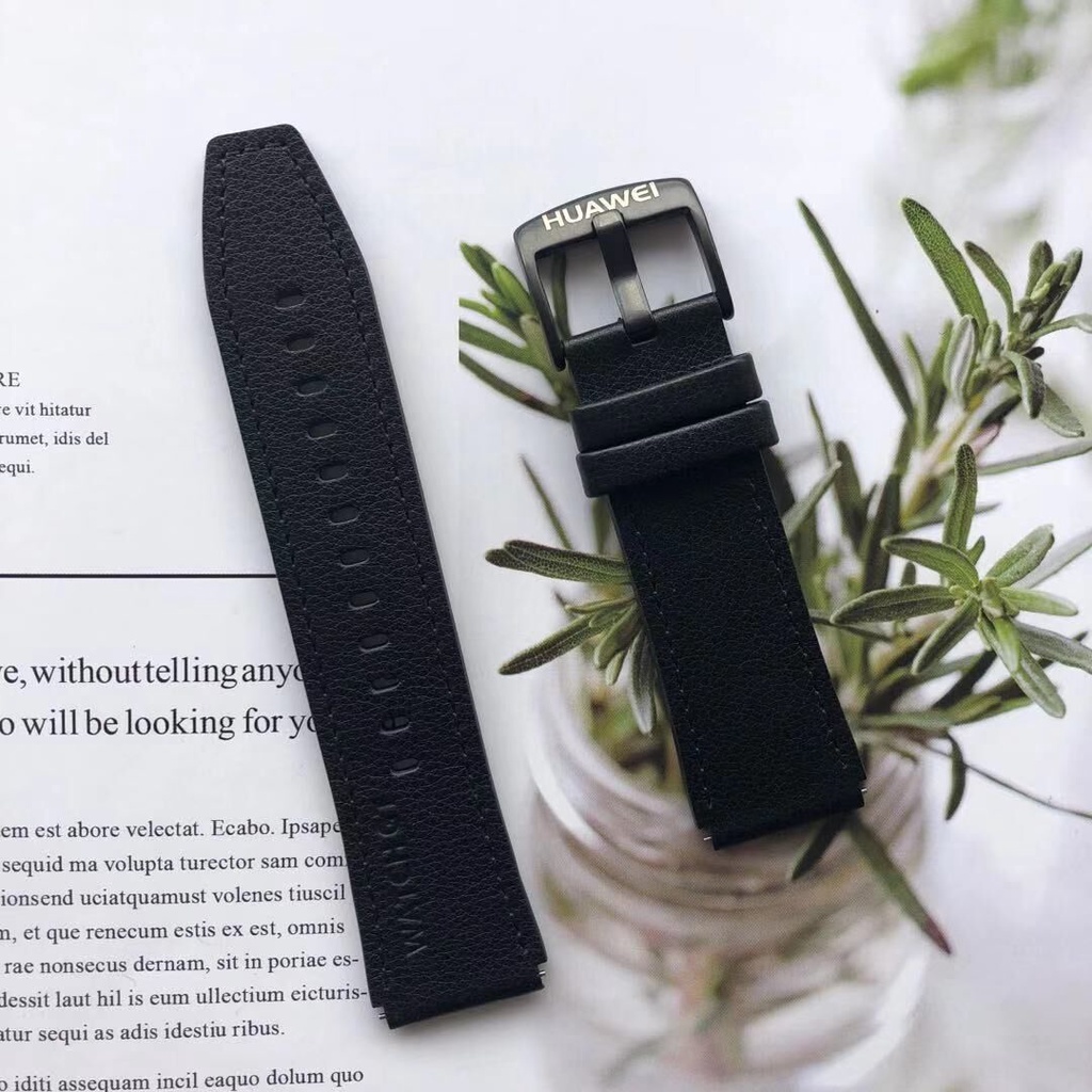 Phù Hợp Dây Đeo Bằng Da Thật 22mm 22mm Cho huawei gt2 / 3 / 4 46mm / gt3 / 2 pro