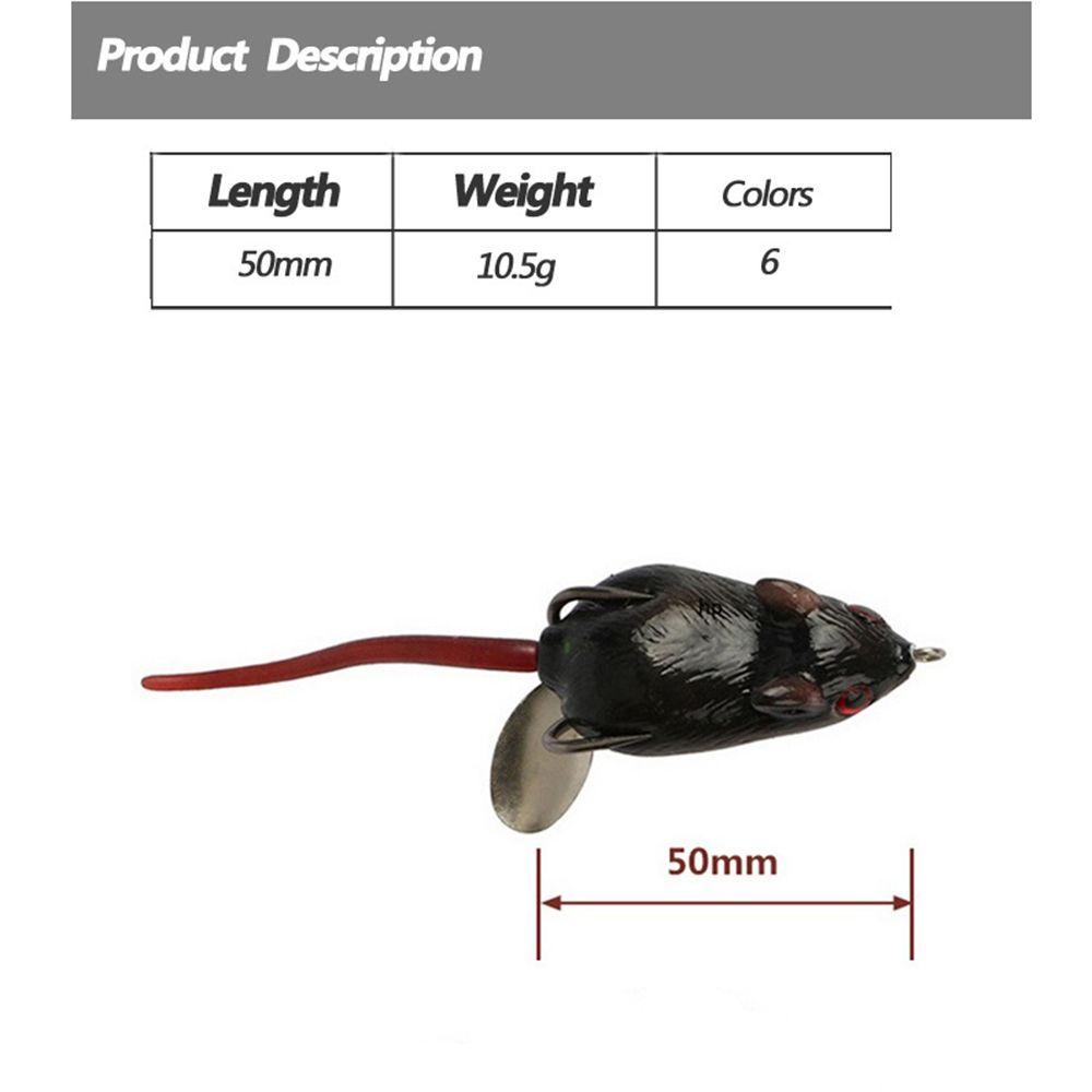 YNATURAL Mồi Giả Câu Cá Mềm 5.5cm / 10.5g Hình Chuột