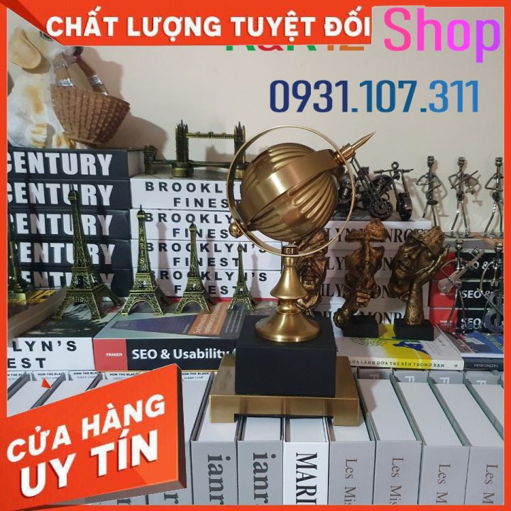 Trang trí nội thất hiện đại sang trọng. Mô hình sáng tạo Bắc Âu quả cầu kim loại trang trí để bàn tivi, phòng khách.