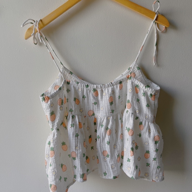 Áo 2 dây xô muslin