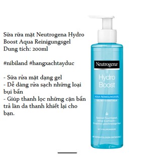 Sữa rửa mặt Neutrogena Hydro Boost Aqua Gel