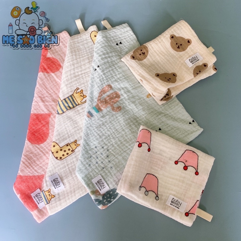 Set 5 khăn sữa vải xô cho bé Baby Bee