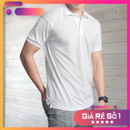 Áo Thun Polo Nam Cổ Bẻ (Trắng) Hot Trend Mẫu Mới