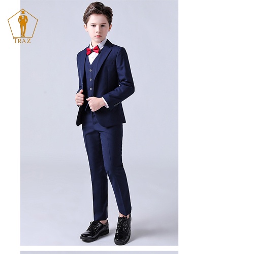 Bộ, Set Vest Đen, Xanh Cho Bé Trai, Trẻ Em, Con Nít(1 quần, 1 áo vest, 1 ghile, 1 nơ), Bé Mập, Cao Tăng 1 Đến 2 Size