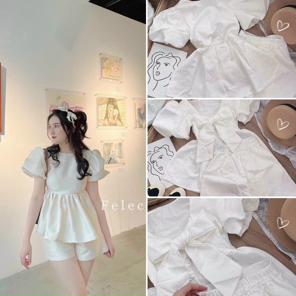 Set áo bbd phi phồng + quần short 3 màu 💖 KÈM ẢNH THẬT 💖 BAO KIỂM ❌