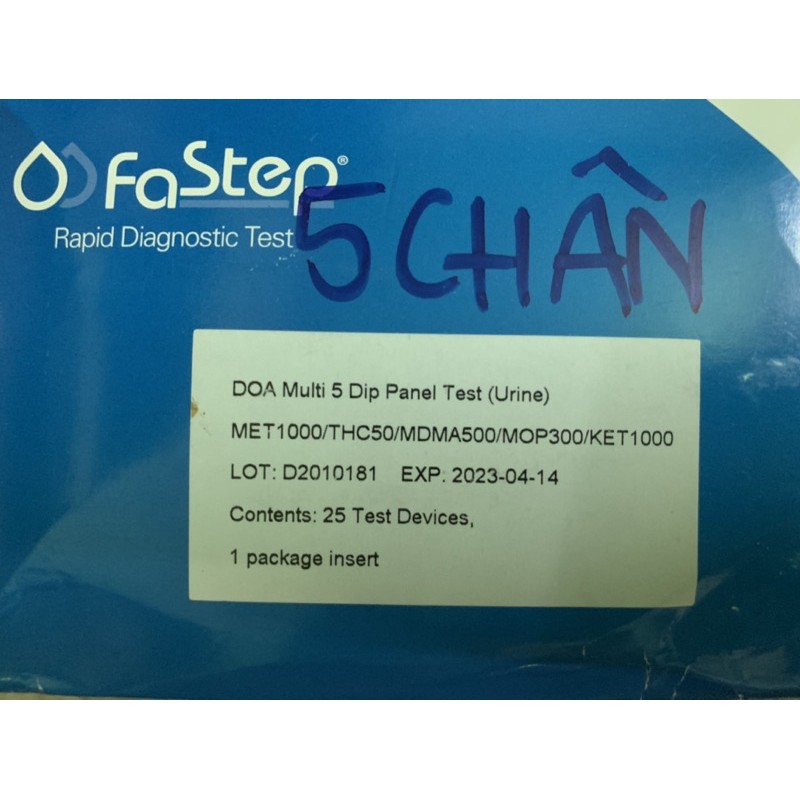 Que test thử ma túy 5 chân Fastep test nước tiểu tại nhà