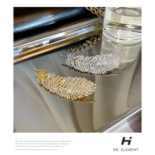 Kẹp tóc lông vũ đính đá thời trang sang trọng cho nữ