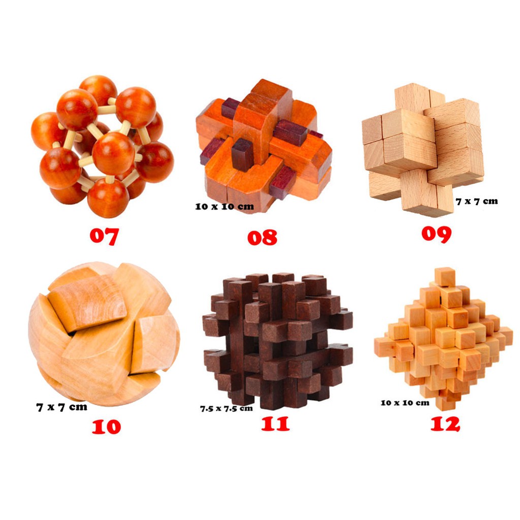 Giải đố gỗ Wood puzzle - Đồ chơi thông minh trí tuệ