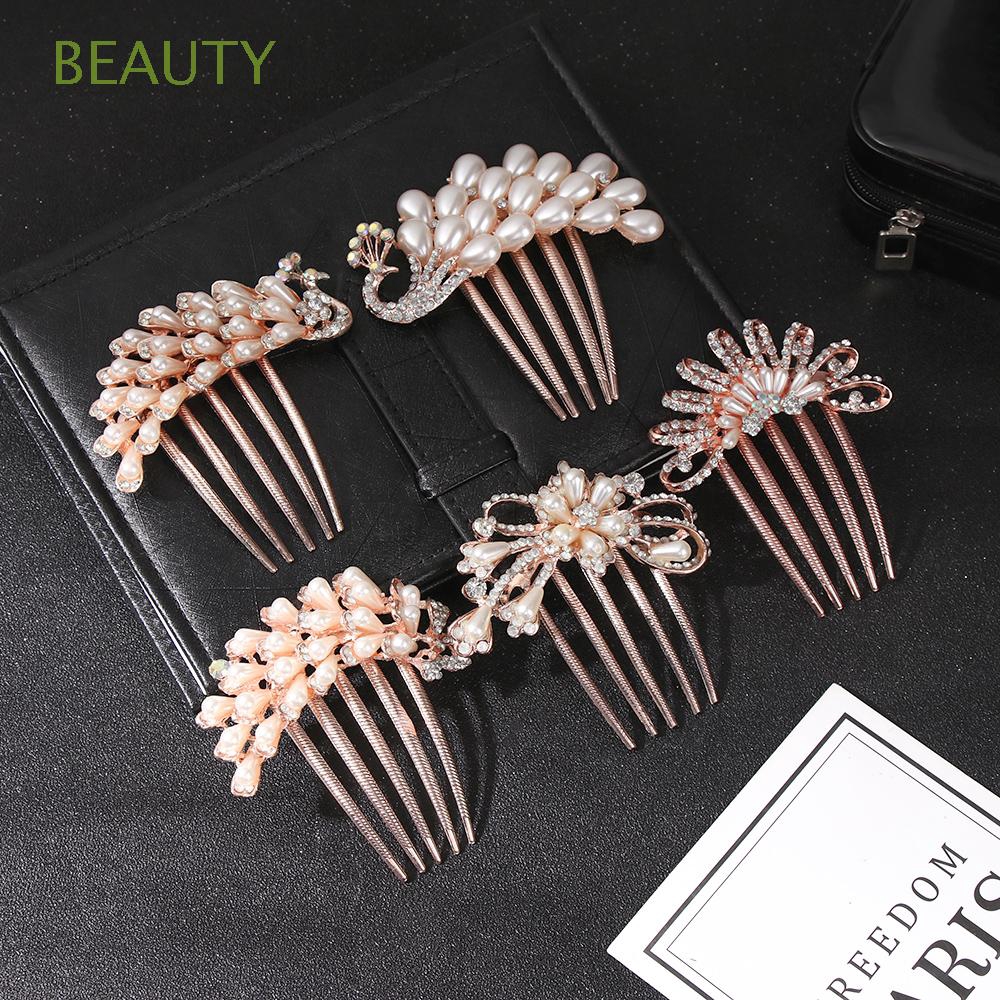 Lược Cài Tóc Dành Cho Cô Dâu Đính Ngọc Trai Nhân Tạo