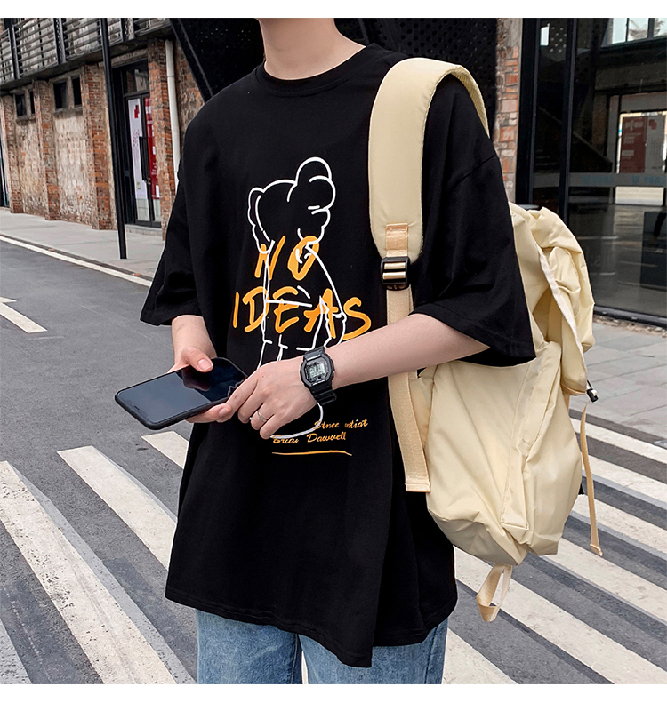 Áo Thun Nam Ngắn Tay Với 4 Màu Size M-8XL Họa Tiết Hoạt Hình