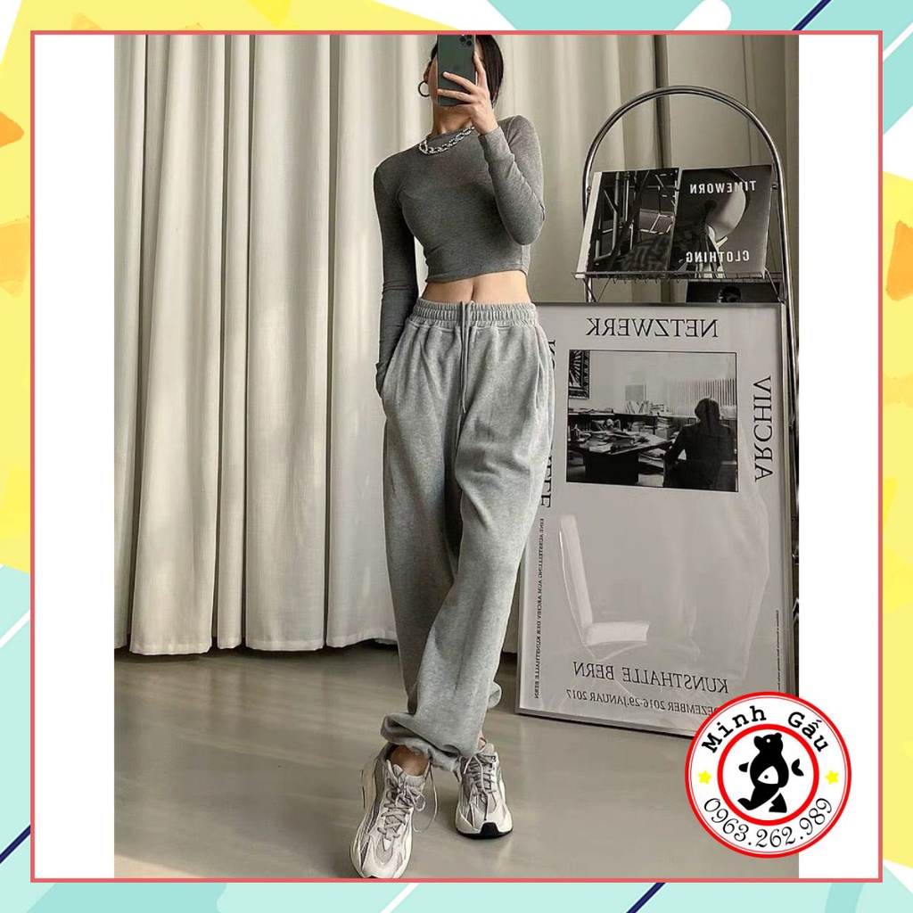 Quần chốt gấu ,quần nỉ unisex điều chỉnh