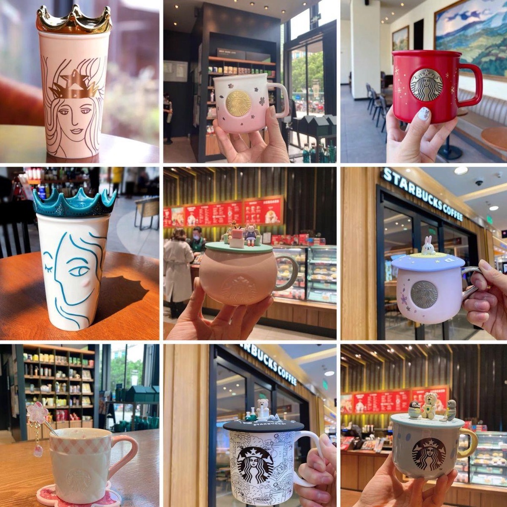 Cốc Uống Nước Starbucks Bằng Sứ Cao Cấp Có Nắp Đậy Tiện Dụng
Sức Chứa Lớn