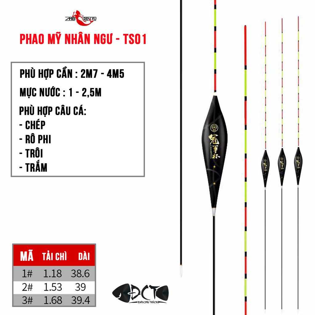 Phao Câu Đài Mỹ Nhân Ngư TS01 - Đài Câu Thích