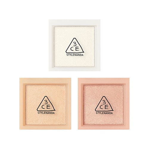 Phấn Bắt Sáng 3CE Face Highlighter Màu  All Rounder - Open Side - Gentle Beige 4.8g Hộp Vuông