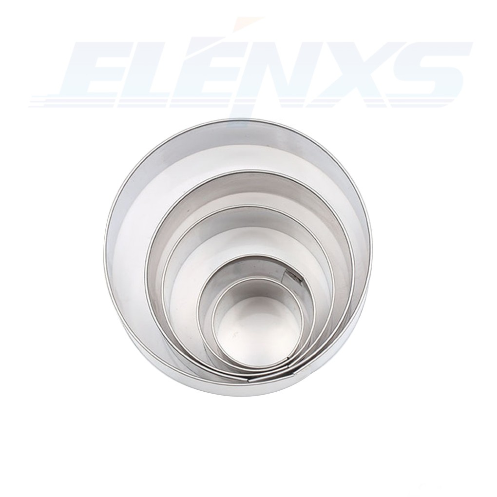 Set 6 khuôn làm bánh hình tròn xinh xắn