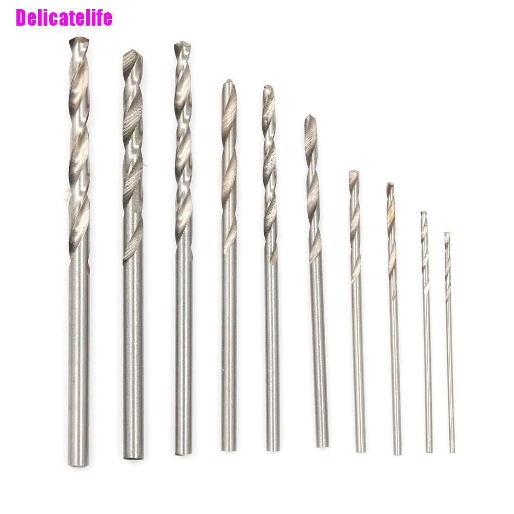 Set 10 mũi khoan thép titan 0.8-3mm