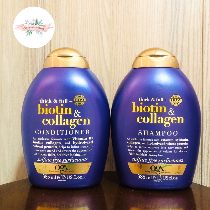 Dầu gội,xả Biotin Collagen Mỹ giảm rụng, kích mọc tóc 385ml