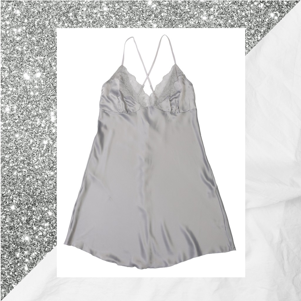 Đồ Ngủ Sexy Viền Ren Màu Xám Gorgeous By Sabina SMXV1501SL