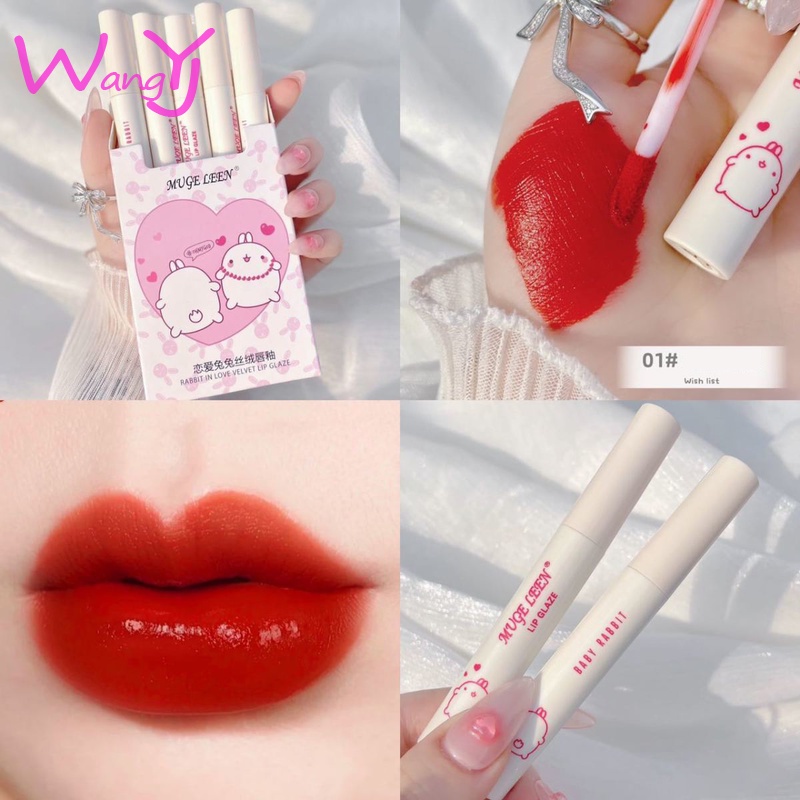 Set Son Môi MUGE LEEN Màu Sắc Xinh Xắn Chống Thấm Nước Lâu Trôi Không Phai Màu