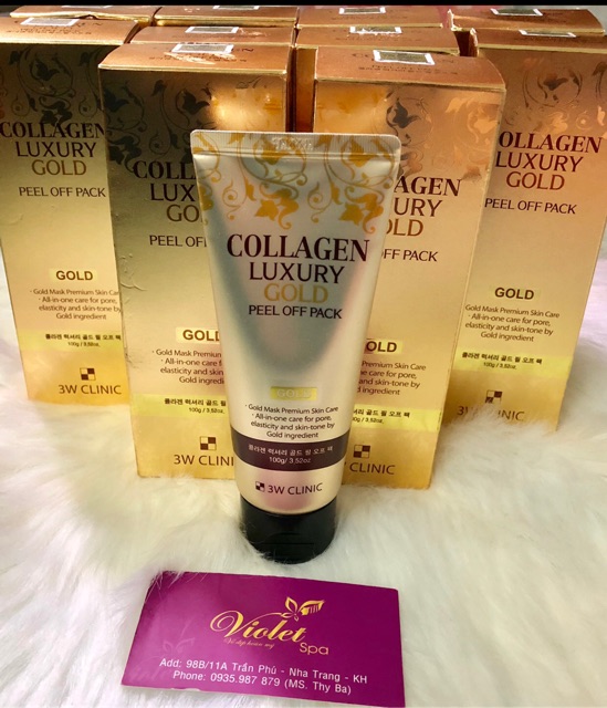 [ Authentic ] MẶT NẠ VÀNG COLLAGEN LUXURY GOLD PEEL OFF PACK 3W CLINIC