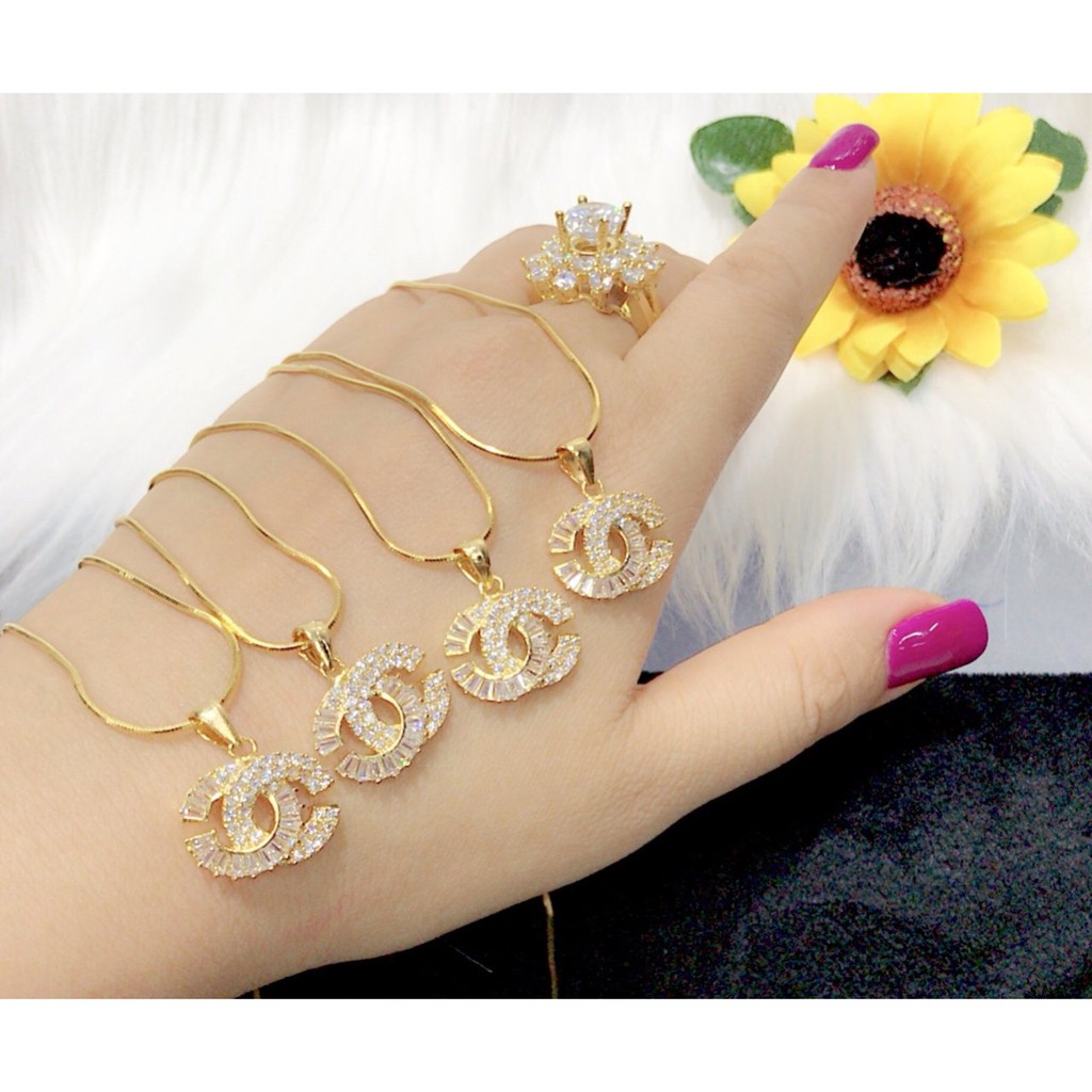 Dây chuyền nữ xi mạ vàng 18k