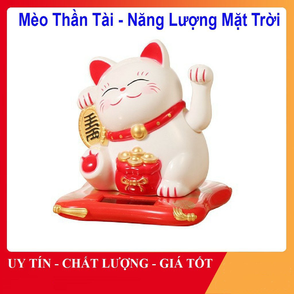 Mèo Thần Tài Vẫy Tay Năng Lượng Mặt Trời Mèo Thần Tài Quay Tay