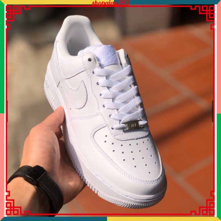 Giày 𝗔𝗙𝟭, Giày 𝗡𝗜𝗞𝗘_Air Force 1 All White THỂ THAO NAM NỮ MÀU TRẮNG WHITEE BASIC QUỐC