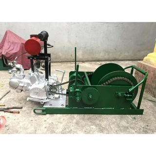 Máy tời di động gắn đầu nổ,động cơ xe máy,motor,hiệu quả,năng suất....dành cho công việc cần phải di chuyển,rất tiện lợi