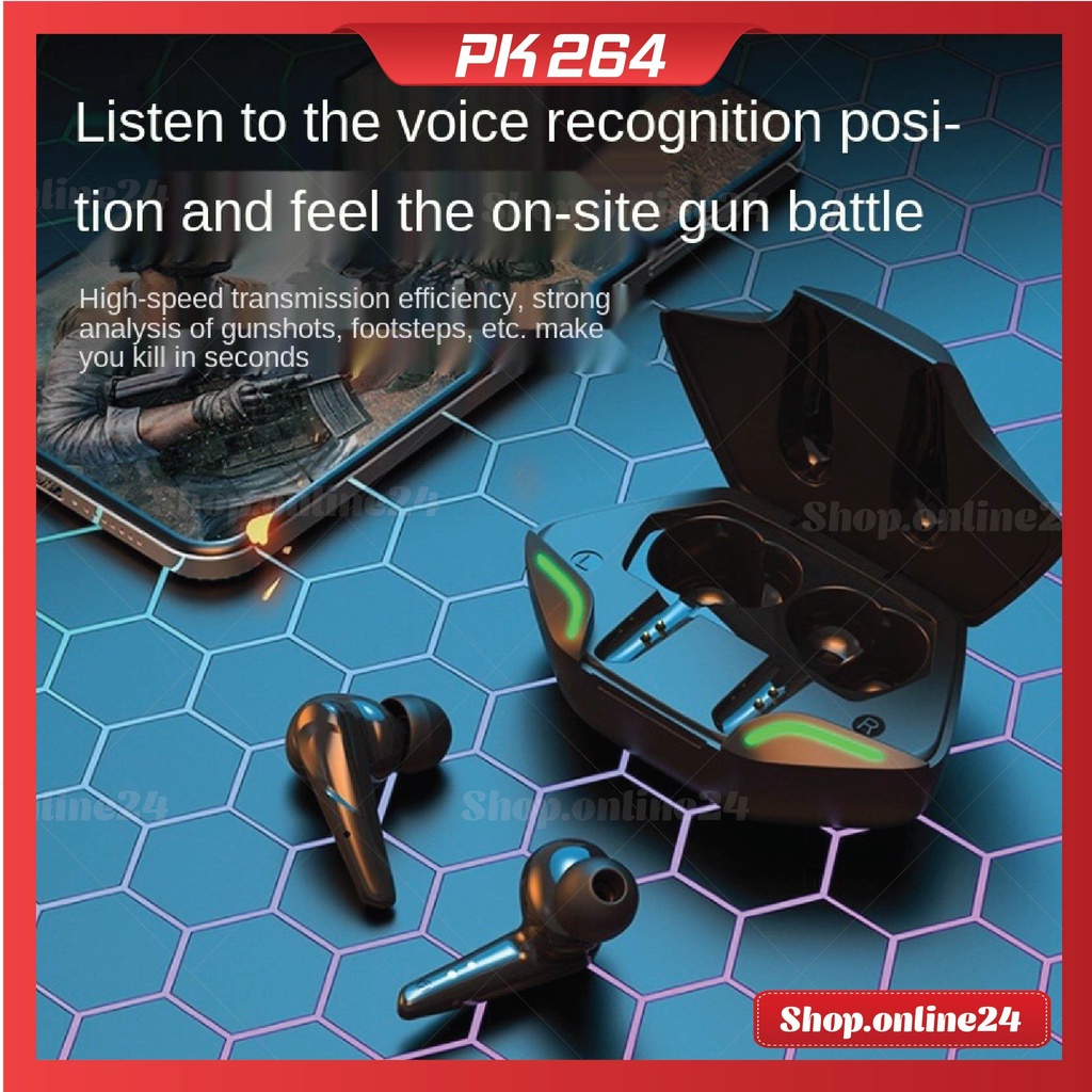 Tai nghe chơi game bluetooth , Tai nghe Gaming Apro366 Tws Bluetooth 5.0 - Không dây có mic với độ trễ cực thấp