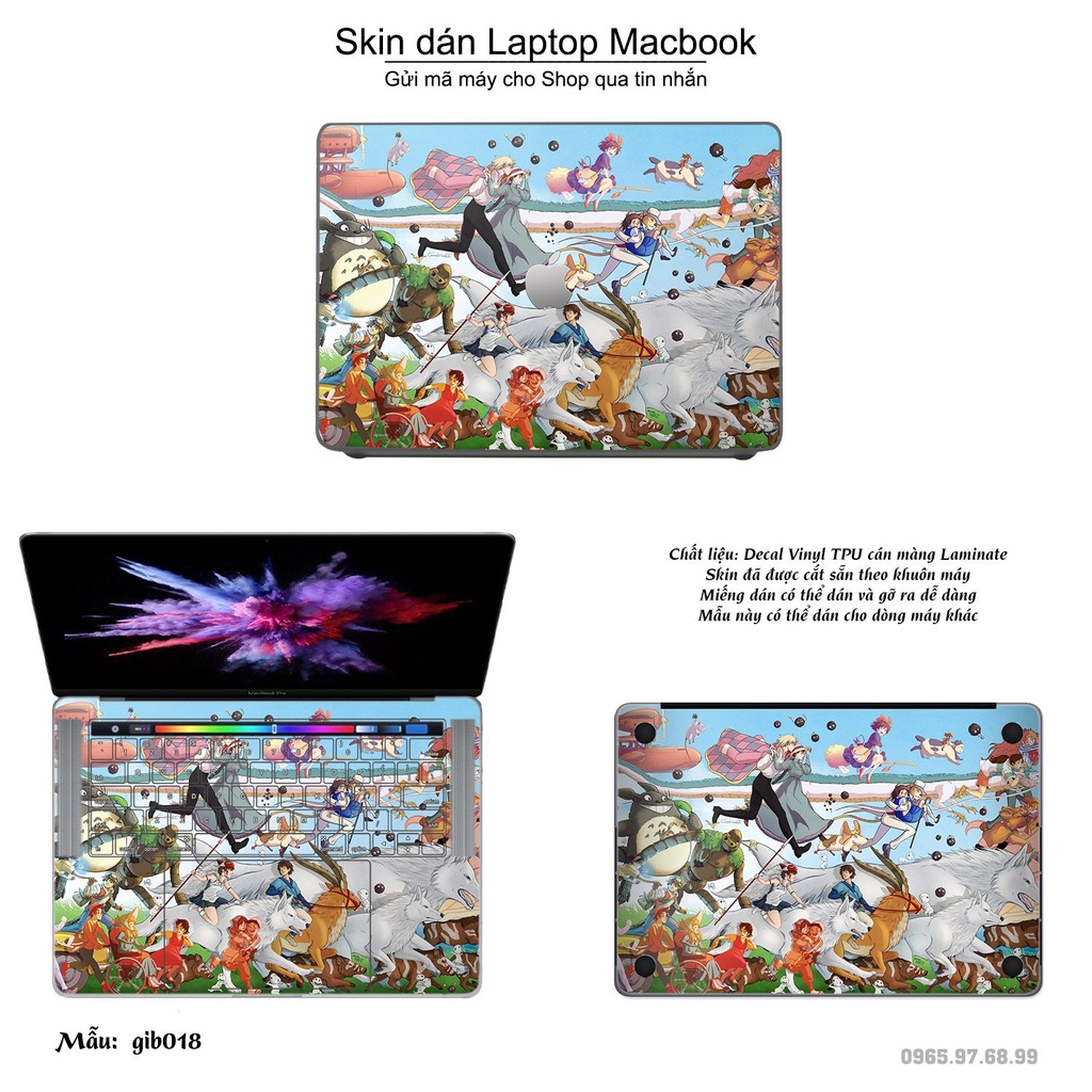 Skin dán Macbook mẫu Ghibli image (đã cắt sẵn, inbox mã máy cho shop)