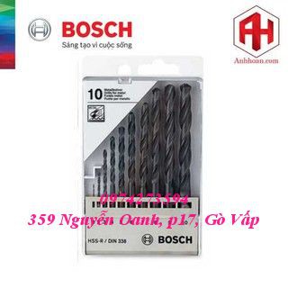 Bộ mũi khoan hss pointteq 10 mũi 1.0 -10mm 2608577348
