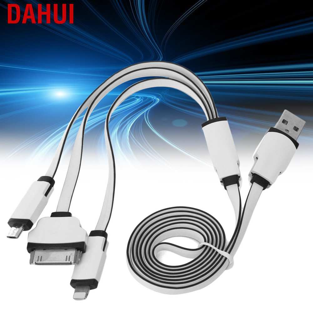 Set 2 Dây Cáp Sạc Dahui 3 Trong 1 Dài 1m Cho Ios Giao Diện / Iphone4s / Microusb