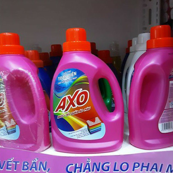 Nước giặt tẩy quần áo màu Axo hương hoa đào thể tích 800ml