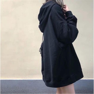 ÁO HOODIE BASIC BLACK ĐEN TRƠN UNISEX
