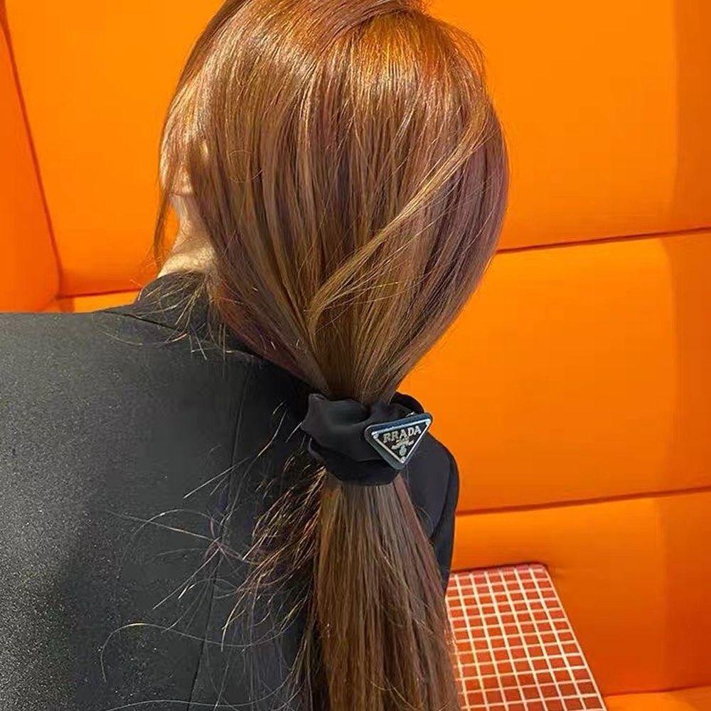 Dây Buộc Tóc Hình Tam Giác In Chữ Nhiều Màu Sắc Phong Cách Pháp Cổ Điển Thời Trang Cho Nữ