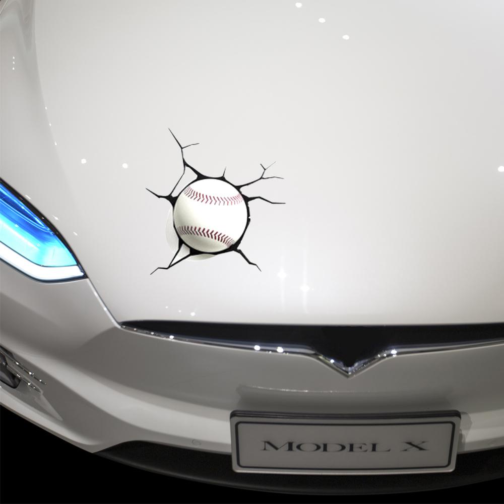 Đề Can Dán Trang Trí Cửa Sổ Xe Hơi Chống Thấm Nước Họa Tiết Bóng Chày Độc Đáo