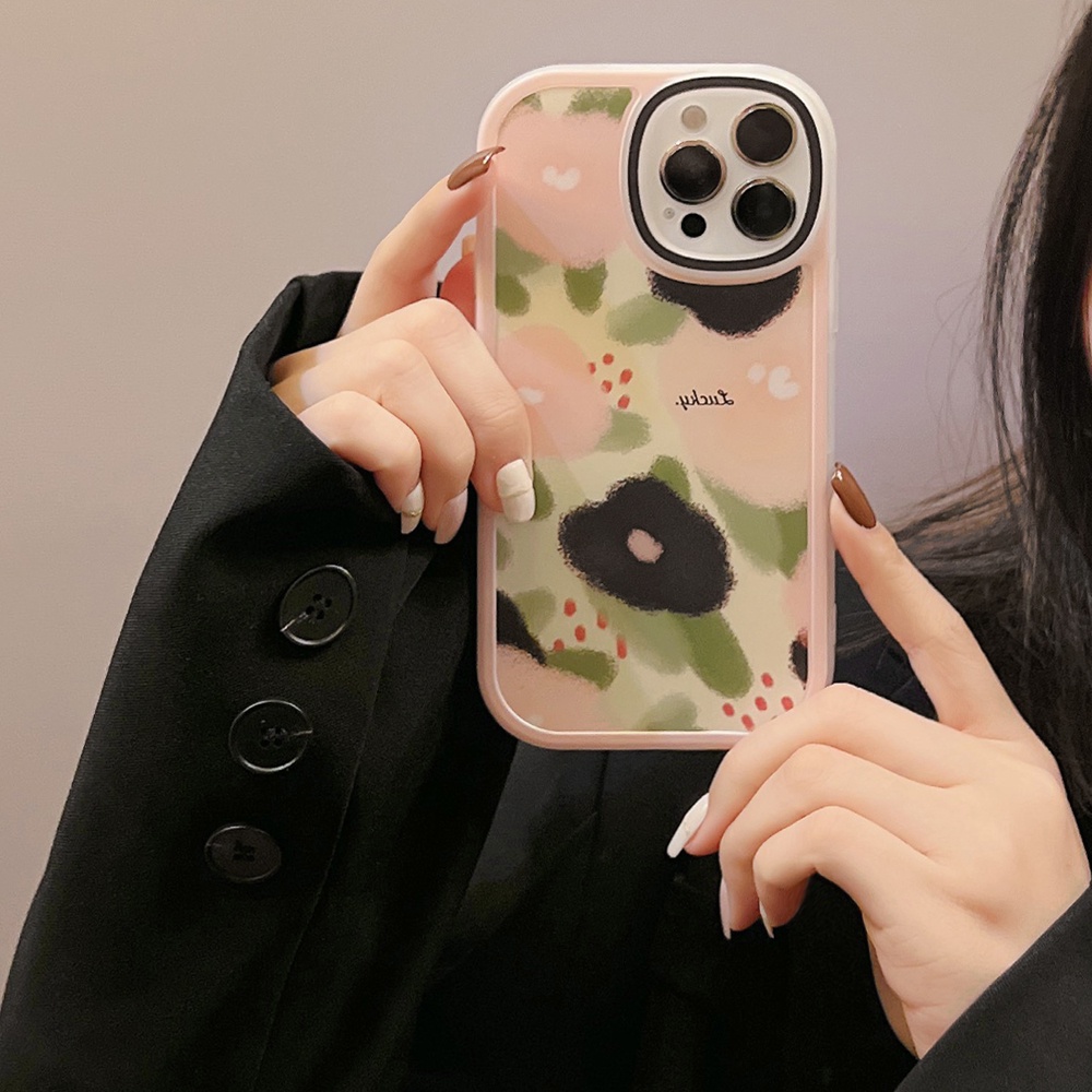 Ốp Điện Thoại TPU Mềm Chống Sốc In Hoa Cho iPhone 11 12 13 Pro max mini XS max xr 7 8 se2020 plus