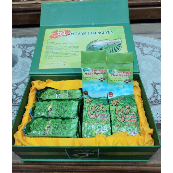 Chè móc câu đặc sản Tân cương Thái Nguyên 5 gói 100gr  tặng kèm hộp đẹp