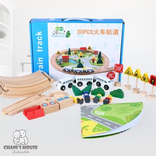 Mô Hình Đường Ray Tàu Điện Bằng Gỗ